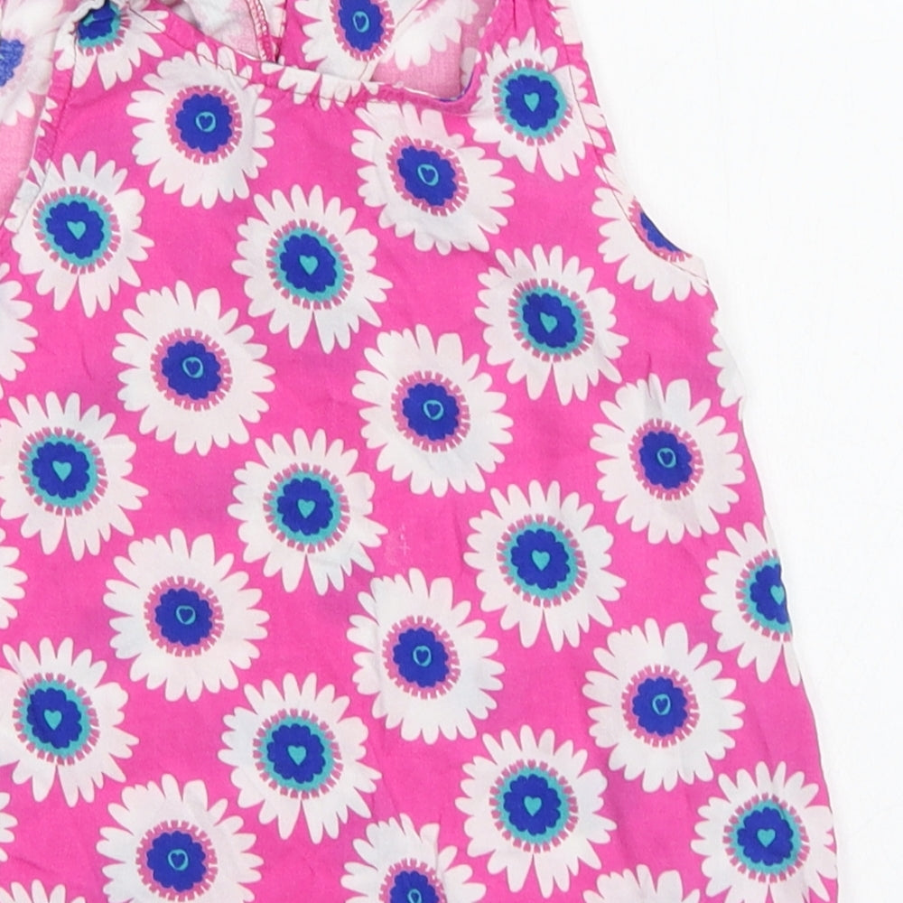 M&S Girls Pink Floral A-Line Size 2-3 Years