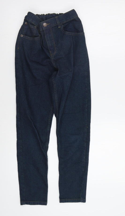 F&F Girls Blue Denim Straight Jeans Size 11 Years