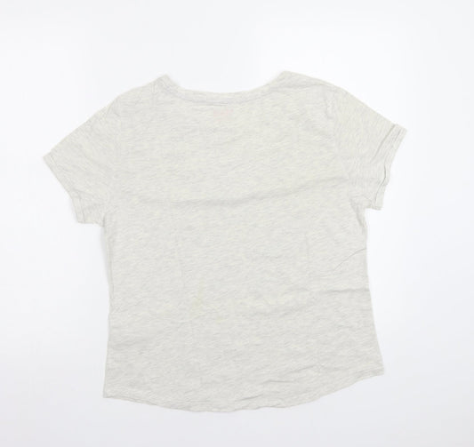 M&S Womens Grey Top Pyjama Top Size 12 - Xmas