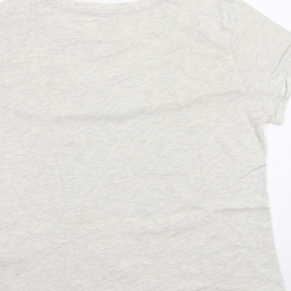 M&S Womens Grey Top Pyjama Top Size 12 - Xmas