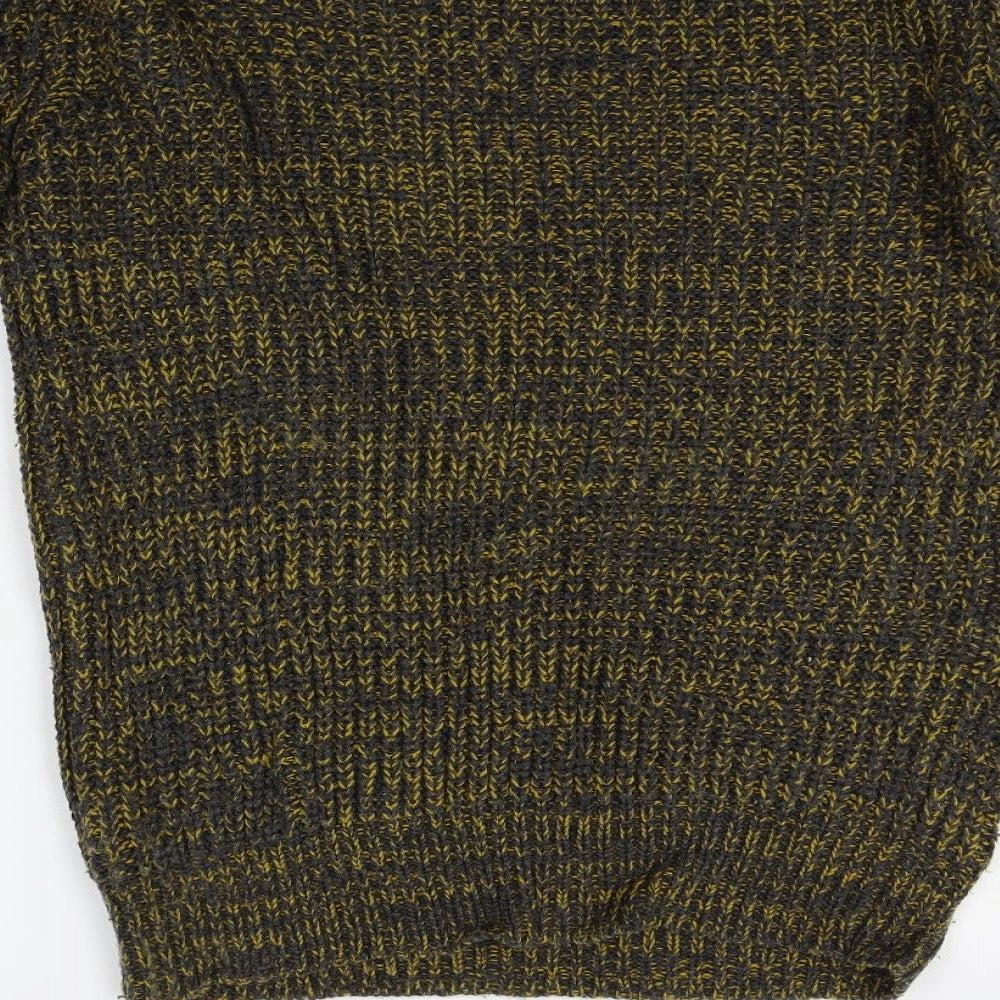 Brave Soul Mens Gold Pullover Jumper Size XS