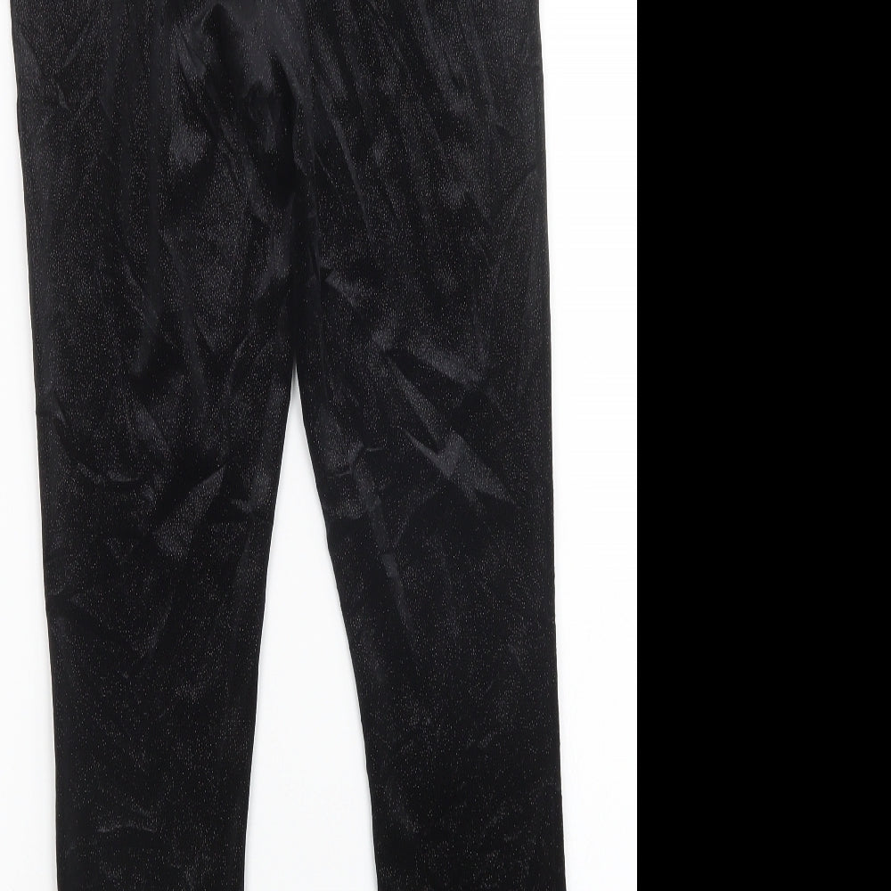 Papaya Womens Black Capri Trousers Size 12 L28 in