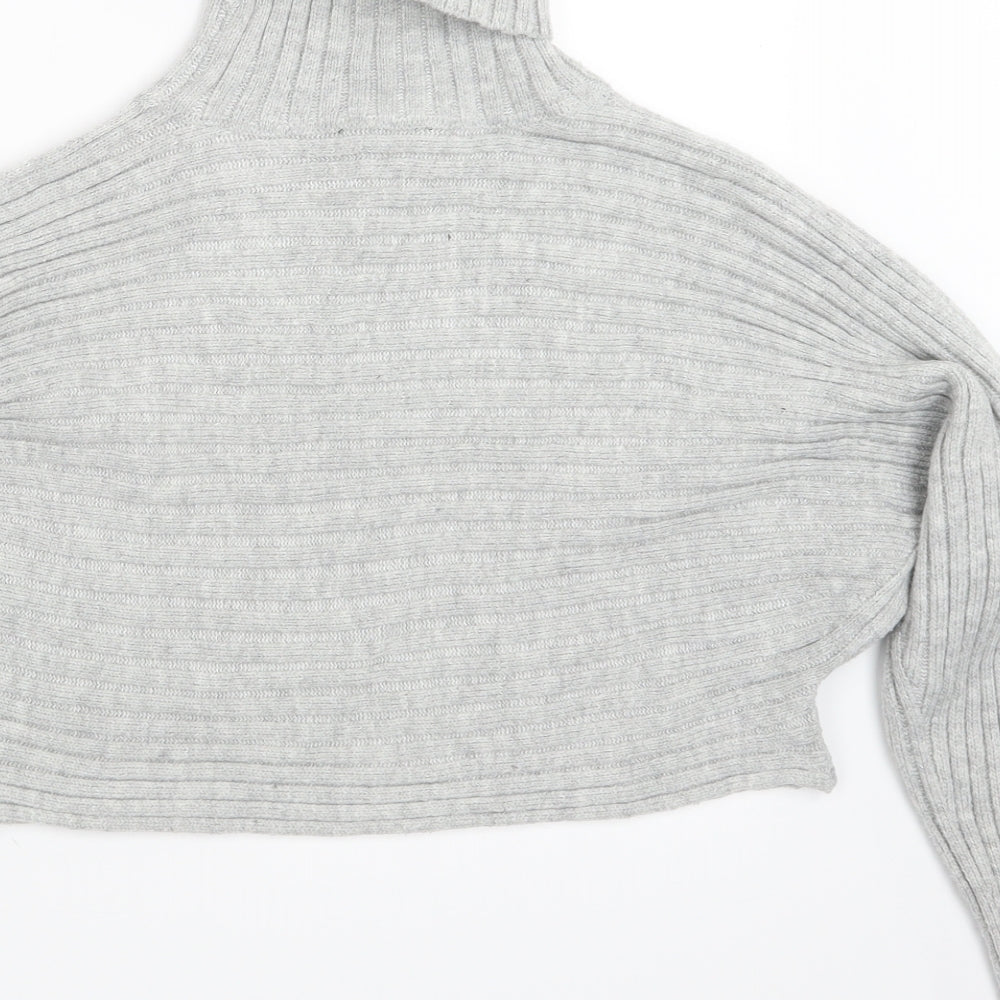 New Look Womens Grey Knit Pullover Jumper Size S