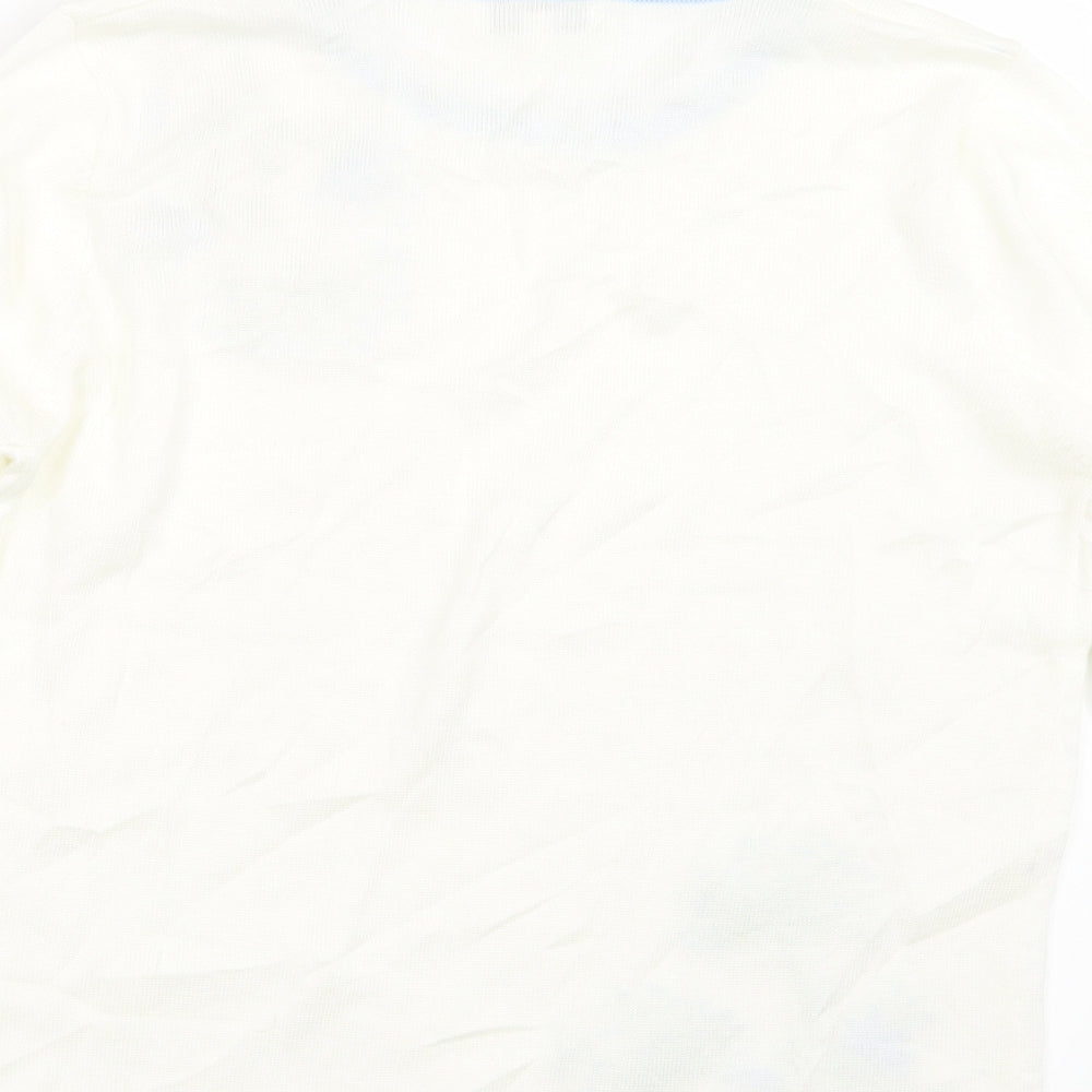 Fay Louise Womens White Knit Pullover Jumper Size S