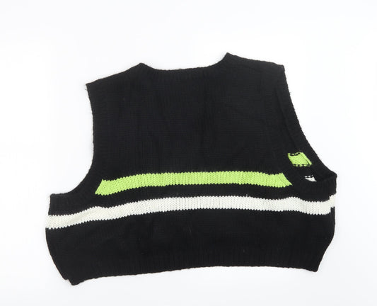 Apparel XTT Womens Black Knit Pullover Jumper Size L