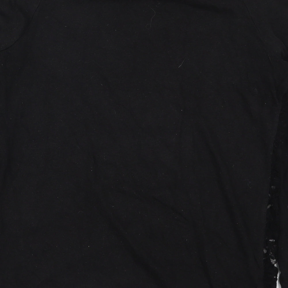 La Redoute Womens Black Lace Pullover Jumper Size 10