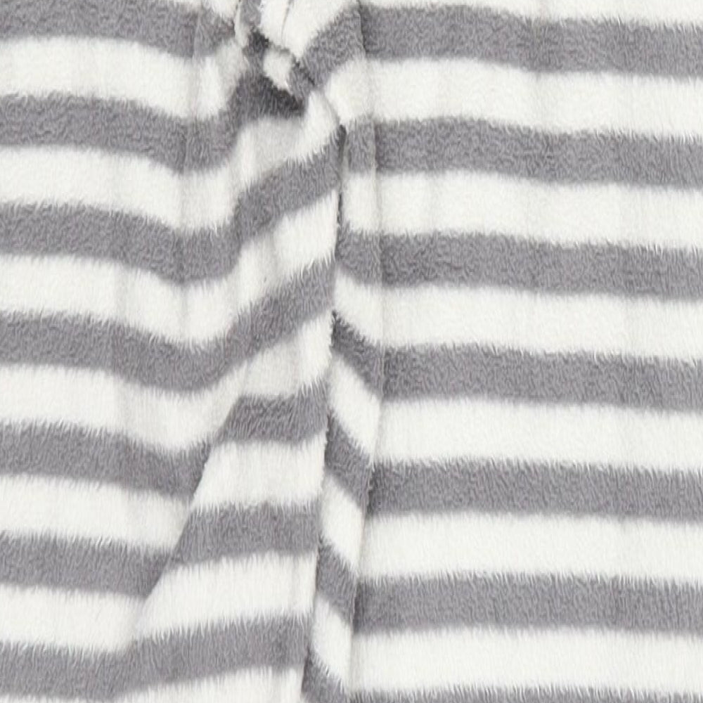 Marks and Spencer Womens Grey Striped Trousers Size 6 L27 in - Loungewear