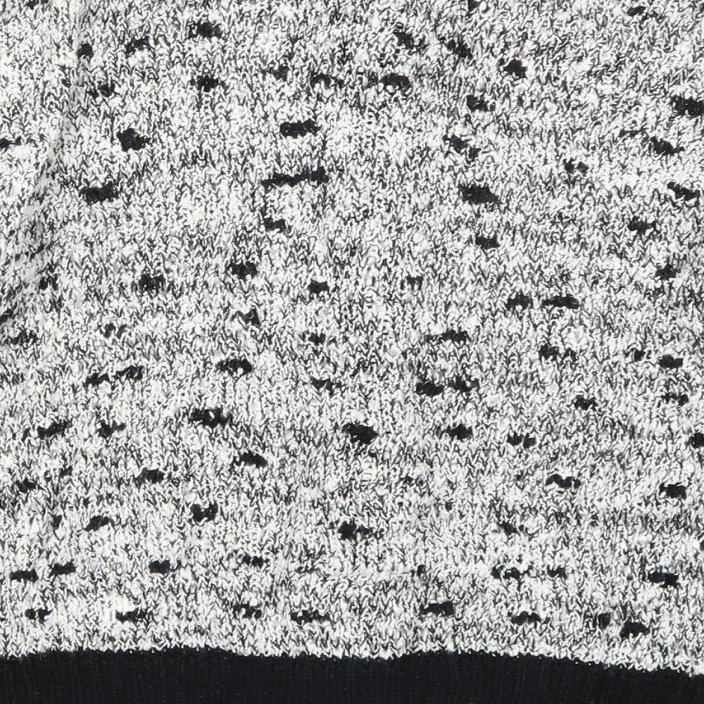 Littlewoods Womens Grey Knit Cardigan Jumper Size 10