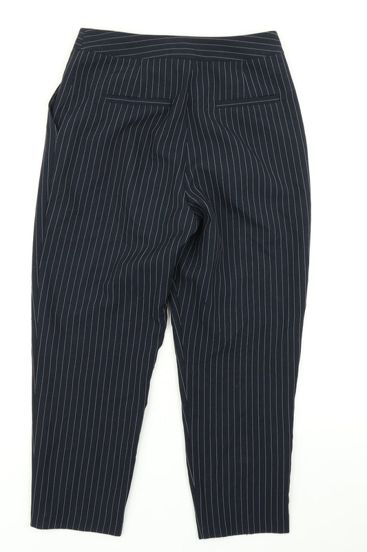 Tophop Womens Blue Striped Dress Pants Trousers Size 8 L20 in