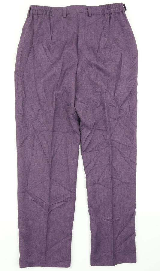 AproductZ Womens Purple Dress Pants Trousers Size 12 L25 in