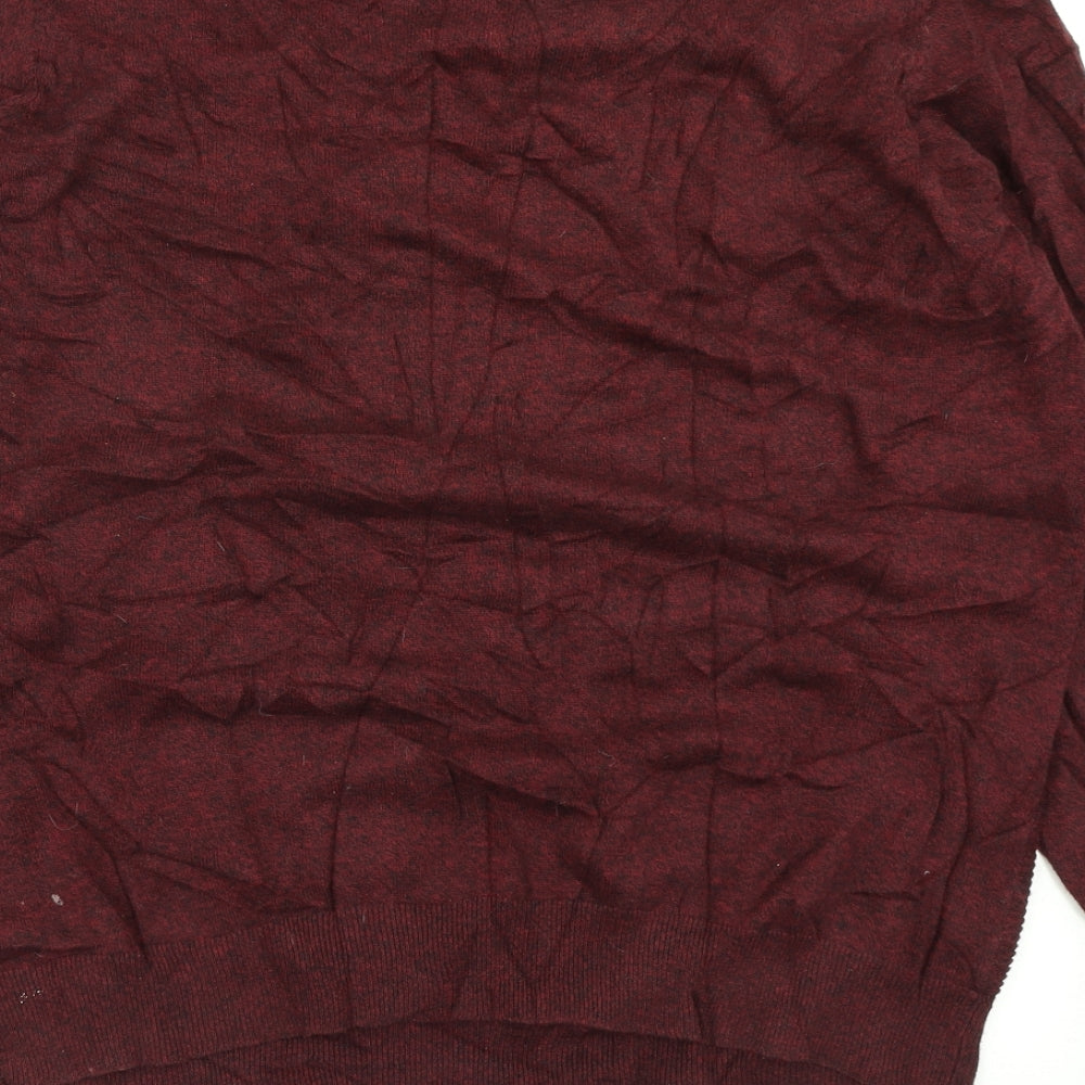 George Mens Purple Knit Pullover Jumper Size L