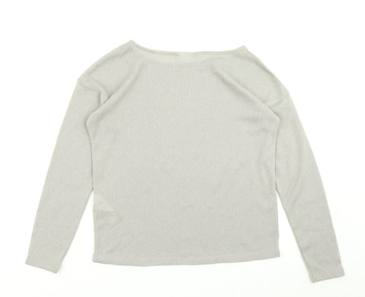 Noisy may Womens Grey Basic T-Shirt Size XS