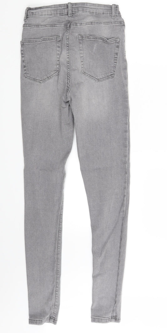Denim & Co Womens Grey Denim Skinny Jeans Size 10 L30 in
