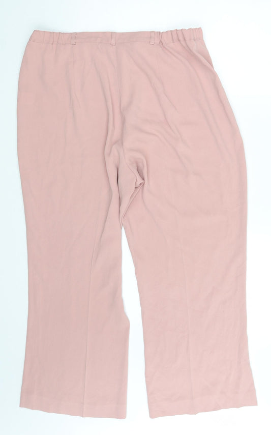 Claudia Stevens Womens Pink Dress Pants Trousers One Size L25 in