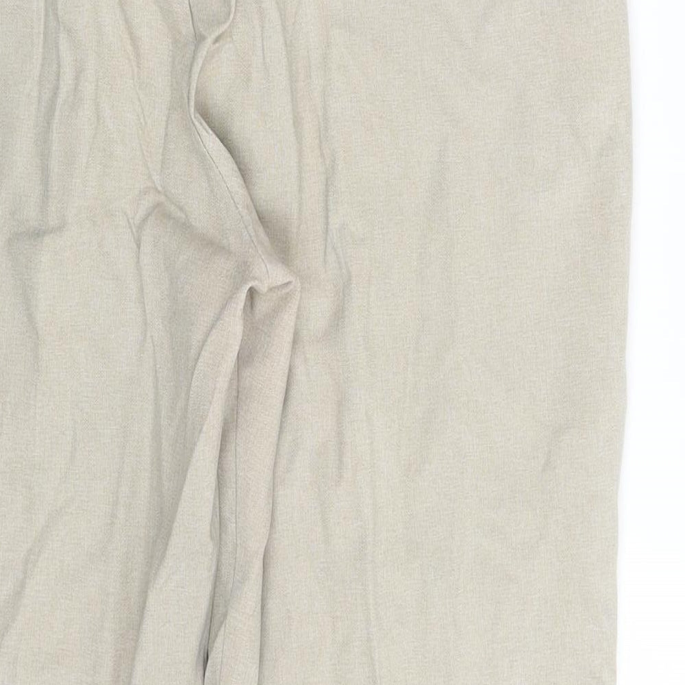 Janique Womens Beige Chino Trousers Size 14 L26 in