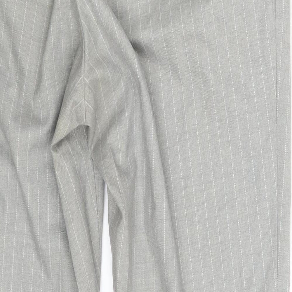 Uniqlo Womens Grey Striped Dress Pants Trousers One Size L27 in