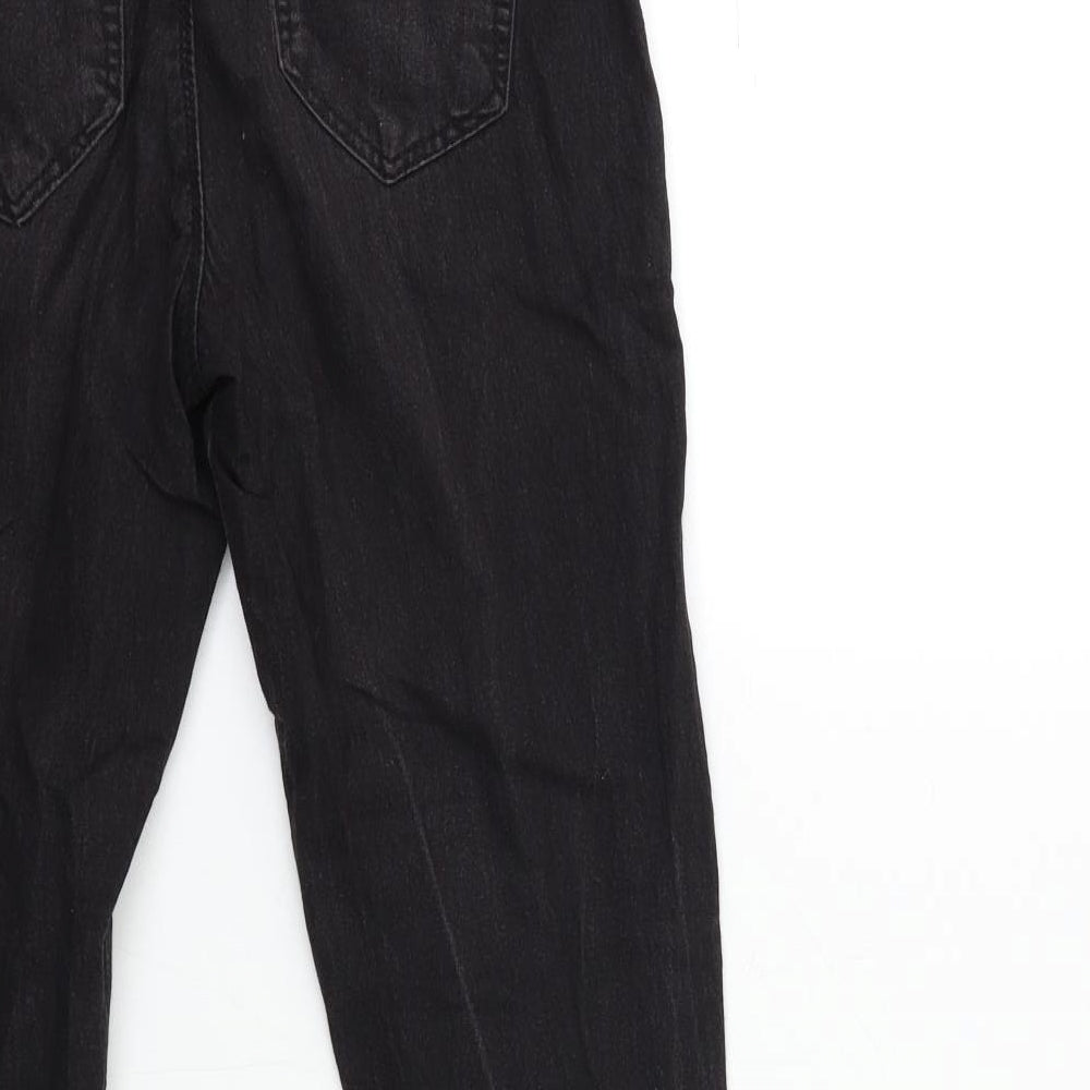 Brand and care label for Denim & Co. women’s black denim jegging jeans, size UK 10, 27-inch leg