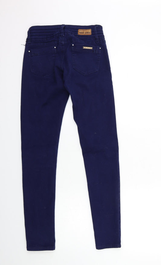 Miss Anna Womens Blue Denim Skinny Jeans Size 8 L30 in