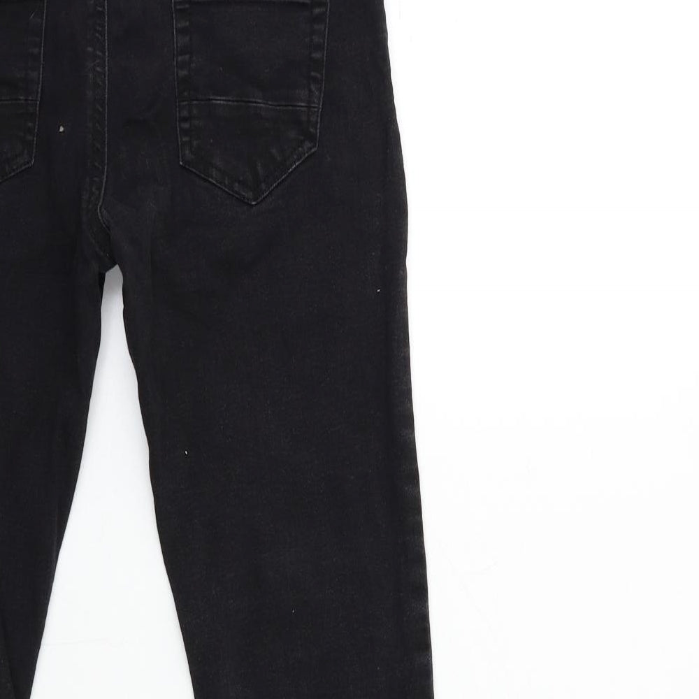 Brand and care label for Denim & Co. girls’ blue denim skinny jeans, size 10-11, years