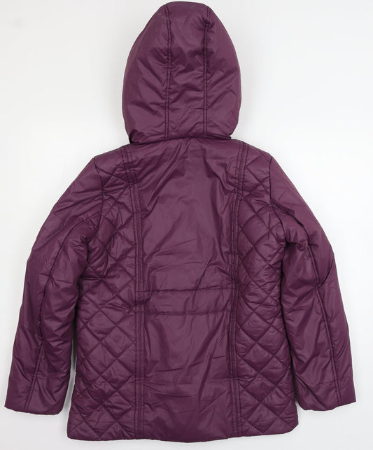 Damart Womens Purple Parka Coat Size 10