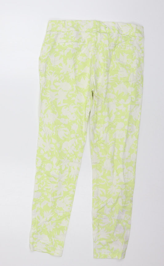 Top Secret Womens Green Geometric Trousers Size 8 L26 in