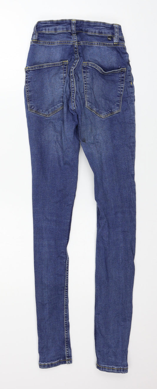 157 Womens Blue Denim Skinny Jeans Size 24 in L29 in