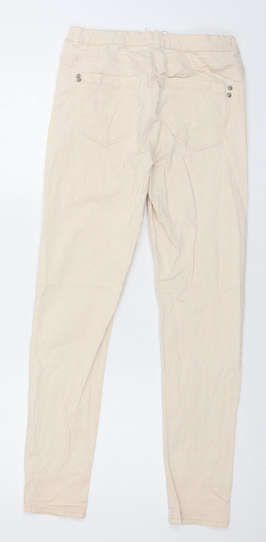 RESERVED Womens Pink Denim Skinny Jeans Size 12 L28 in