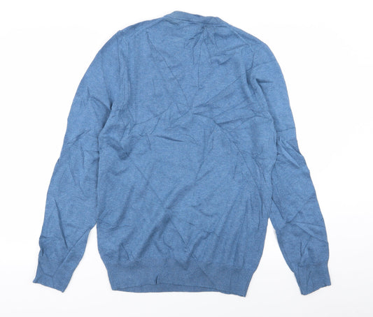 M&S Mens Blue Pullover Jumper Size S
