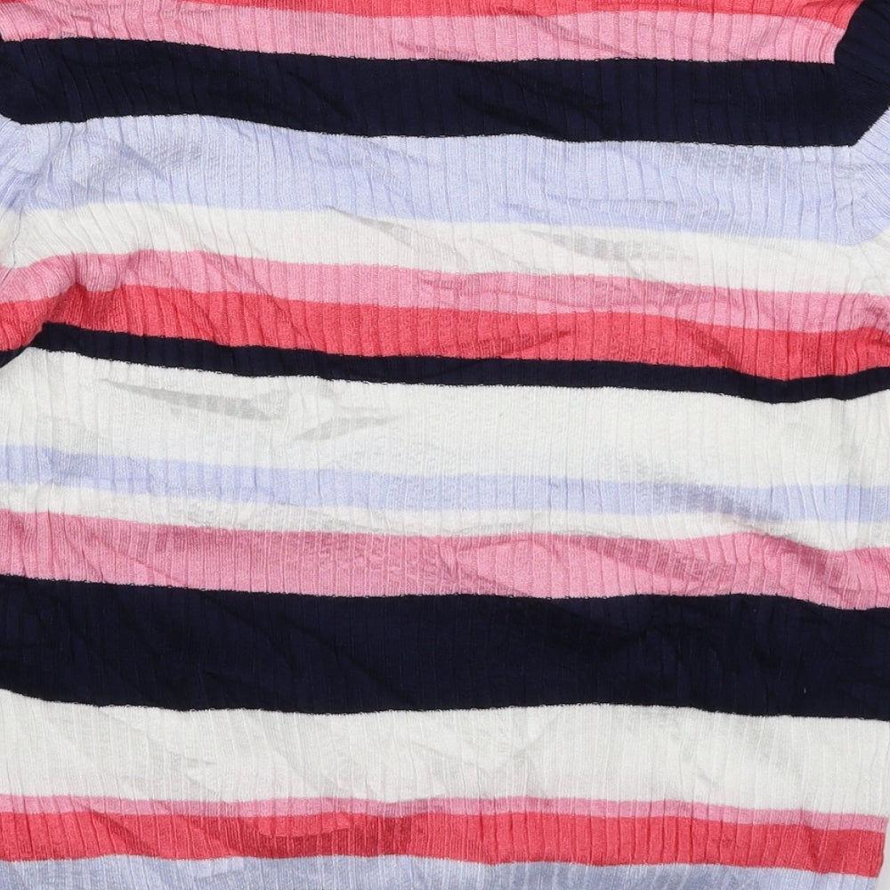 Marks and Spencer Womens Multicoloured Striped Knit Pullover Jumper Size 12