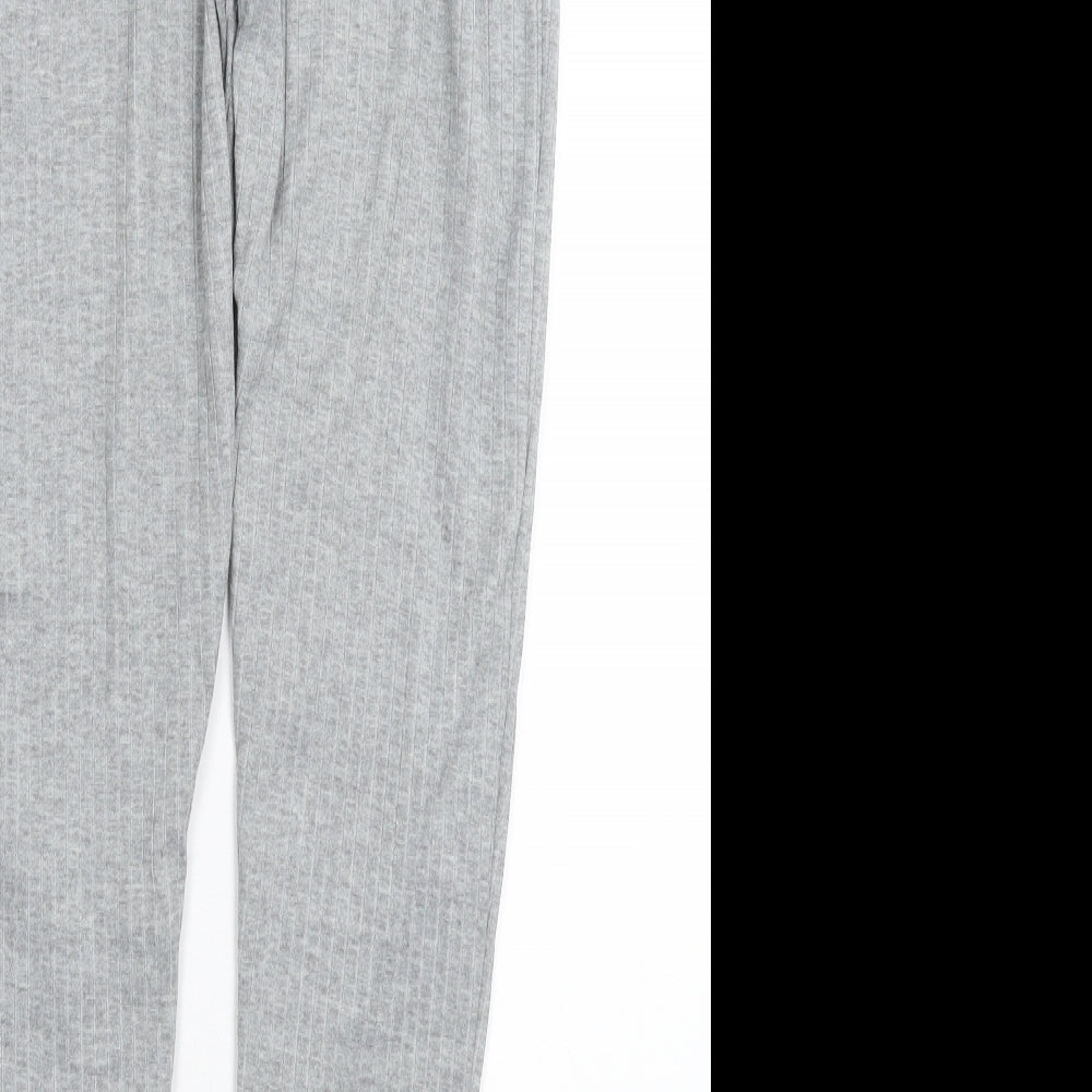 Boohoo Womens Grey Capri Leggings Size 8 L27 in