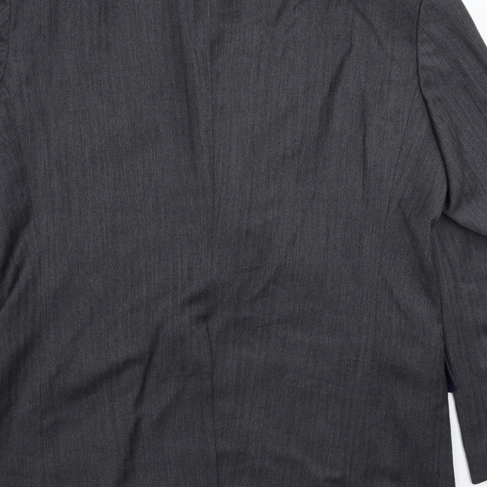 Marks and Spencer Mens Grey Striped Jacket Suit Jacket Size 40