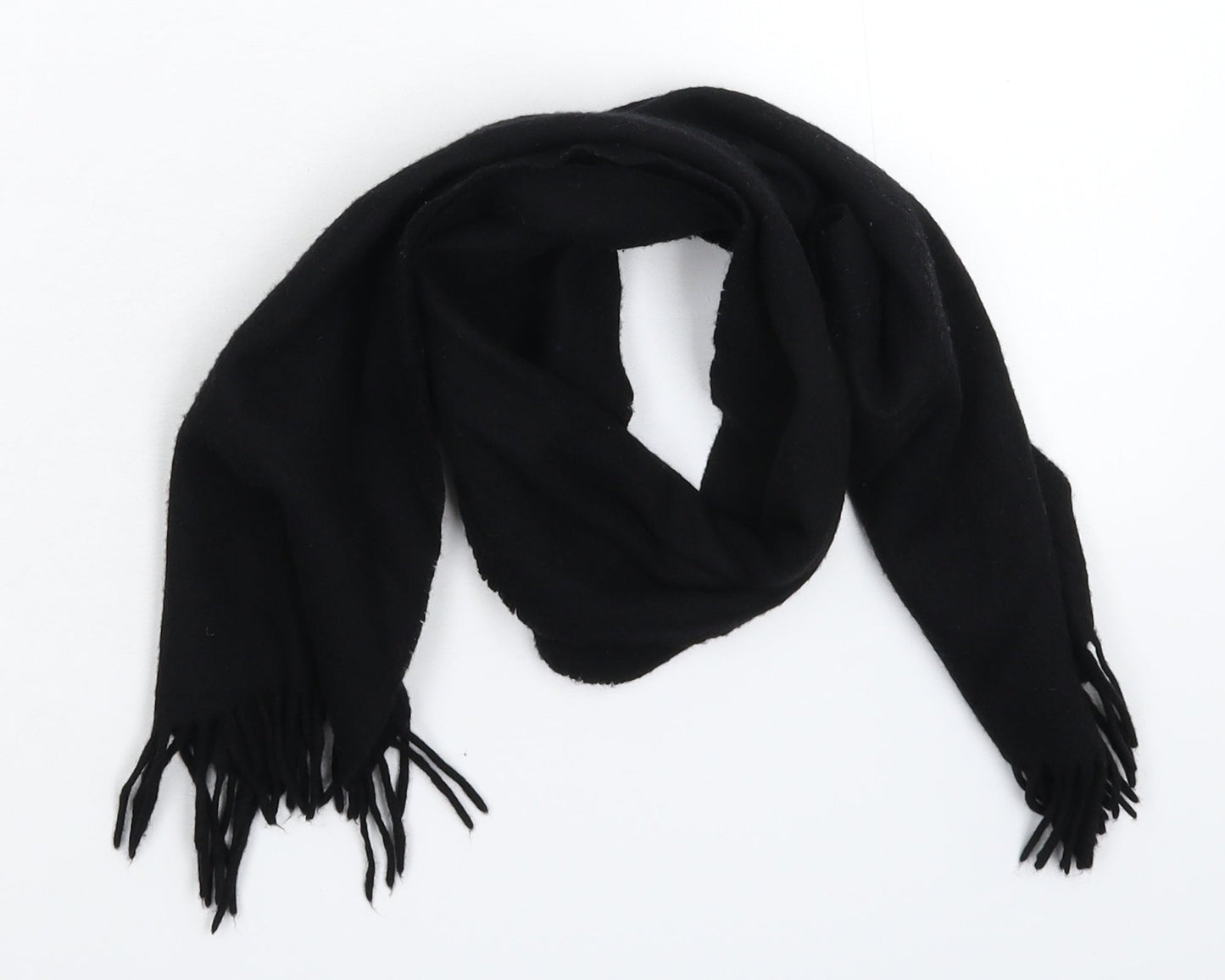 Preworn Unisex Black Knit Scarf One Size