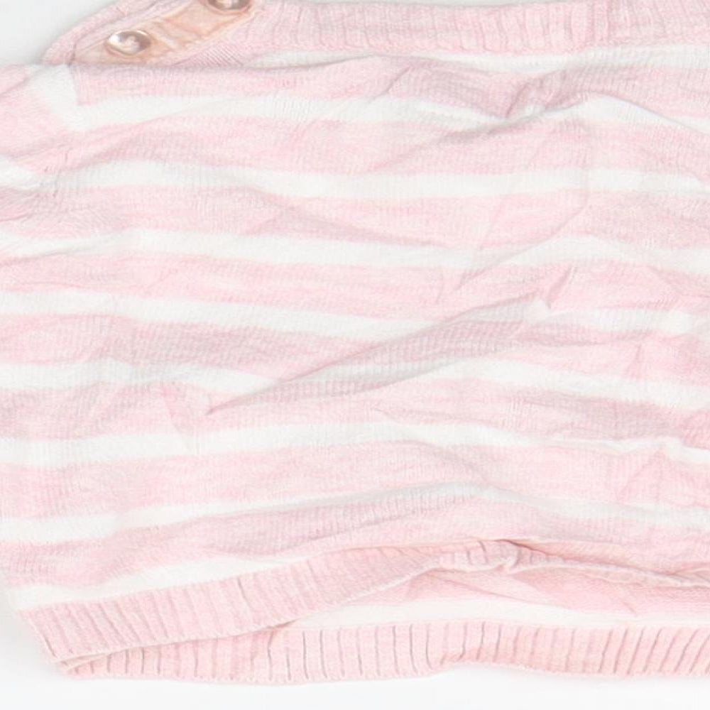 Primark Girls Pink Striped Pullover Jumper Size 0-3 Months