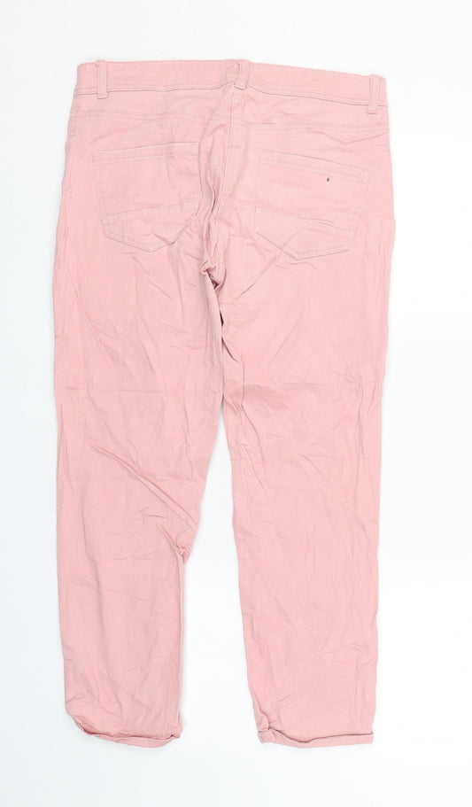 Outfit Fashion Womens Pink Denim Straight Jeans Size 38 L24 in