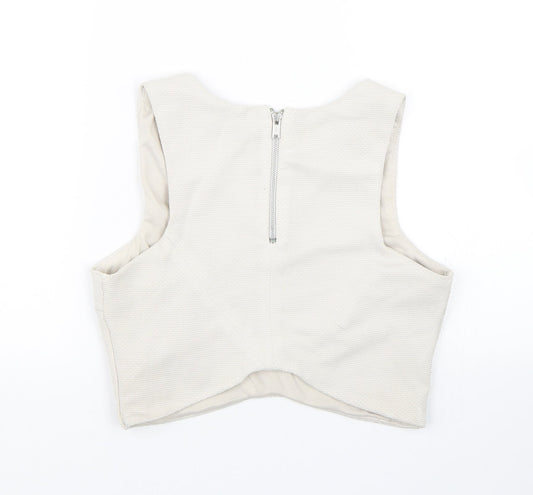 New Look Womens Grey Cropped Tank Size 12