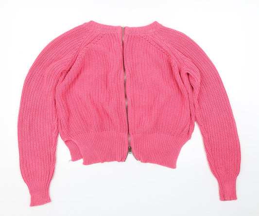 MISS MILLA Womens Pink Full Zip Sweatshirt Size XL