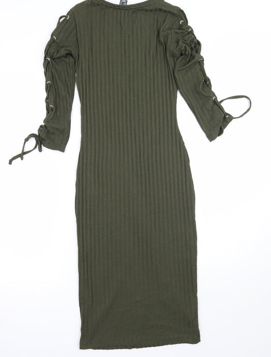 Primark Womens Green A-Line Size 6