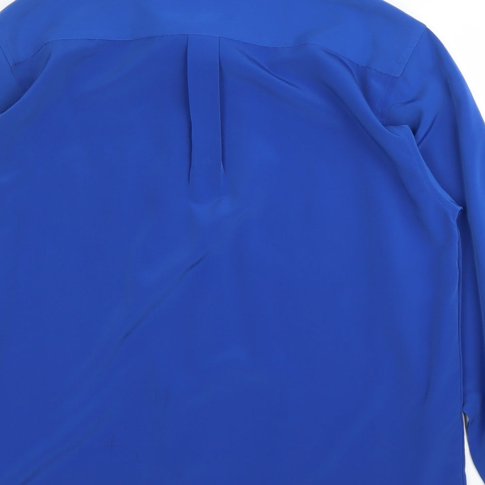 Tom Hagan Mens Blue Button-Up Size L