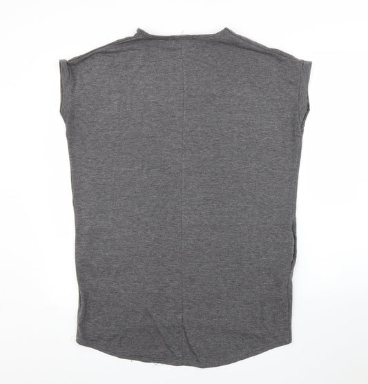 New Look Womens Grey Tunic Blouse Size S