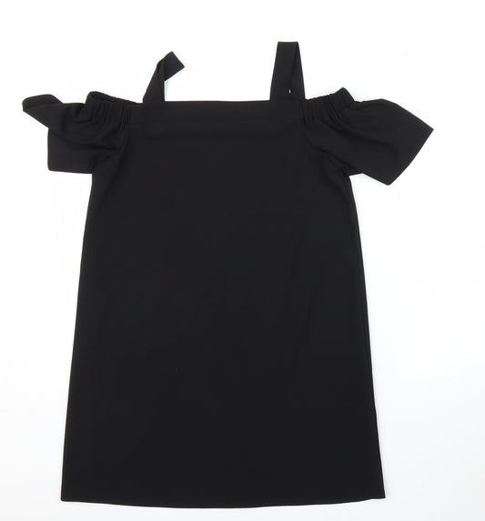 Preworn Womens Black Tunic Blouse Size L