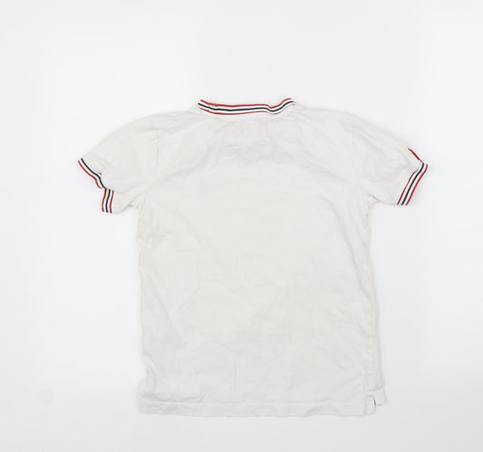 NEXT Boys White Ringer T-Shirt Size 7 Years