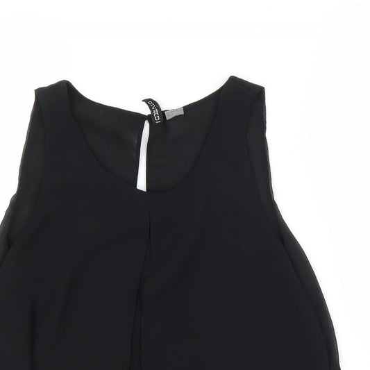 H&M Womens Black Basic Blouse Size 8