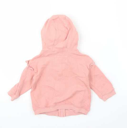 NEXT Girls Pink Full Zip Jumper Size 9-12 Months