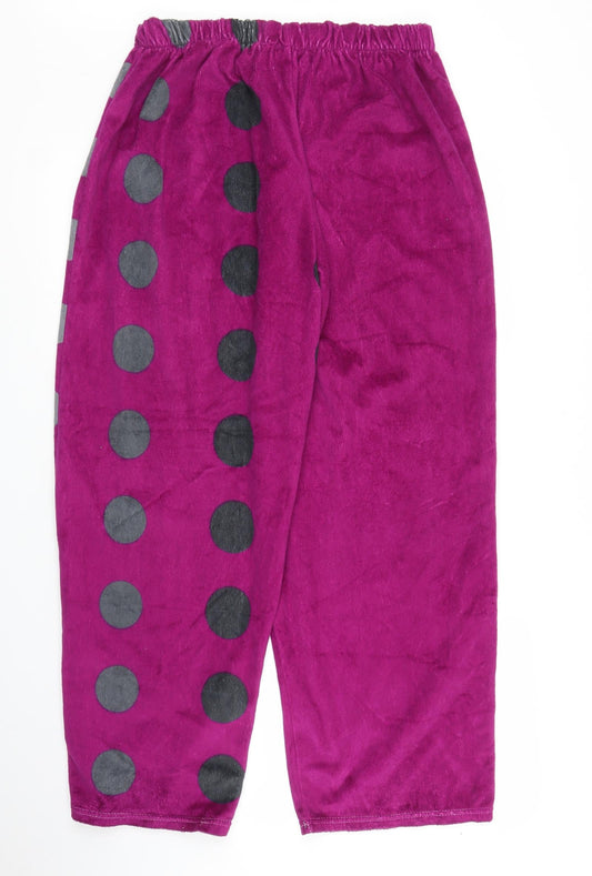 Preworn Womens Purple Polka Dot Chemise Pyjama Pants Size L