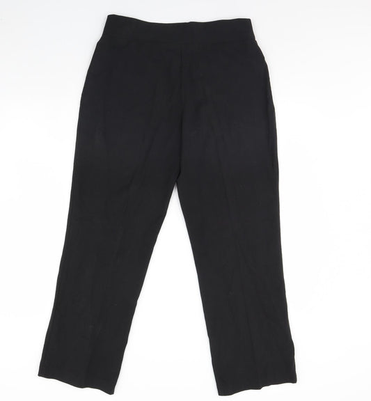Anista Womens Black Trousers Size 12 L29 in