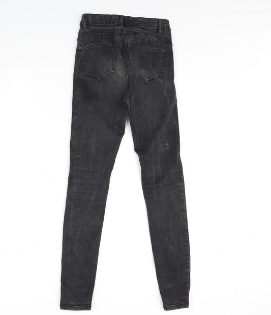 Denim & Co. Womens Black Denim Skinny Jeans Size 8 L28 in