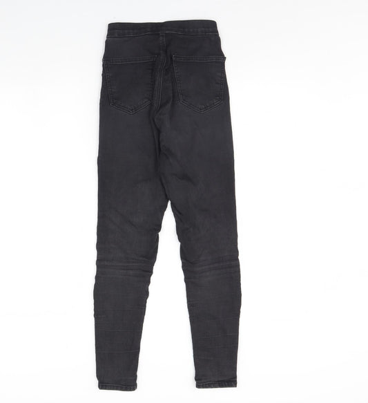 Topshop Womens Black Denim Skinny Jeans Size 25 L30 in