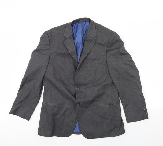 Preworn Mens Grey Jacket Blazer Size 38 - Shoulder Pads