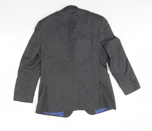 Preworn Mens Grey Jacket Blazer Size 38 - Shoulder Pads