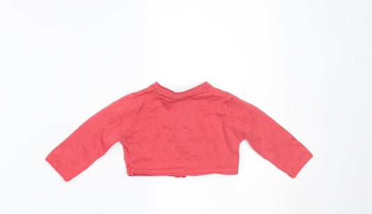Marks and Spencer Girls Pink Cardigan Jumper Size 3-6 Months